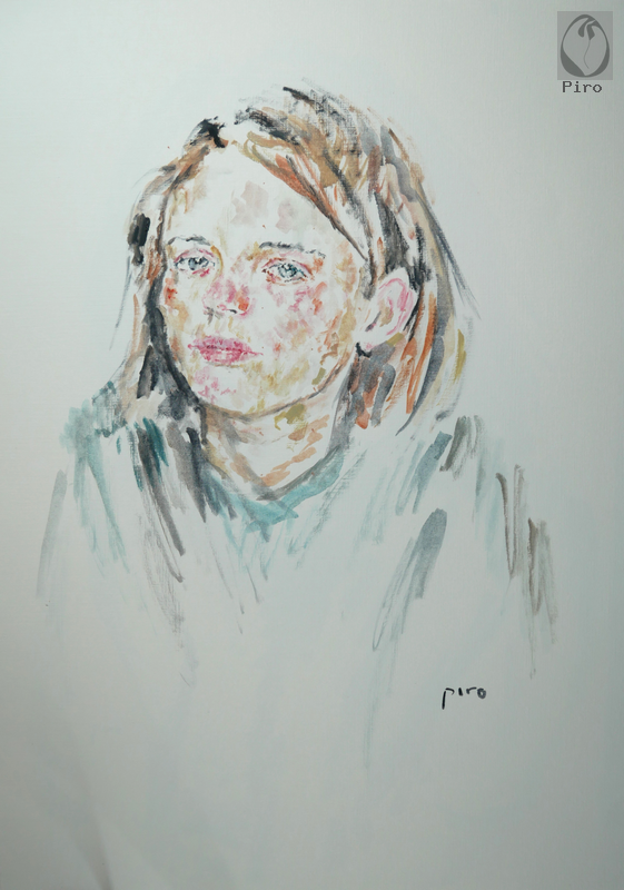 oil on paper - olio su carta di Piro